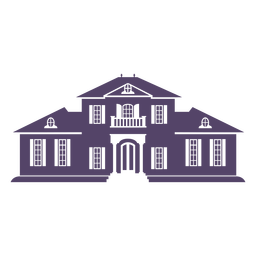 Classic old big mansion icon  PNG Design Transparent PNG