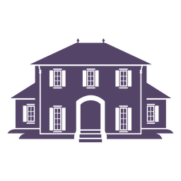 Elegant two stories house icon PNG Design