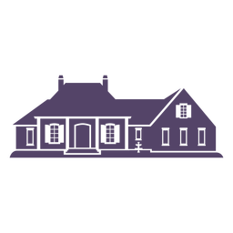 Big american style house icon Transparent PNG