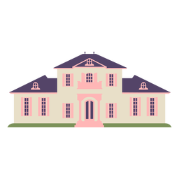 Classic old frontal mansion Transparent PNG