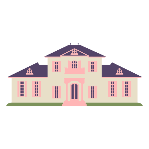 Classic old frontal mansion PNG Design