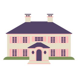 Classic two stories big house Transparent PNG