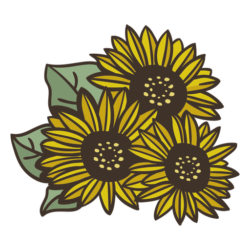 Sonnenblumenfarbe - 7 PNG-Design