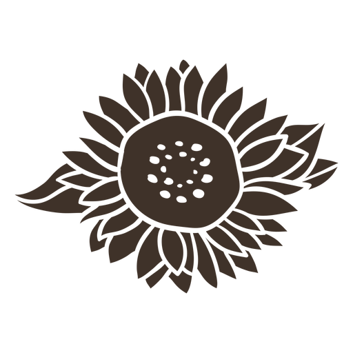 Sonnenblumen-Silhouette - 9 PNG-Design
