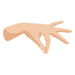 Joining thumb and index fingers semi flat hand sign PNG Design Transparent PNG