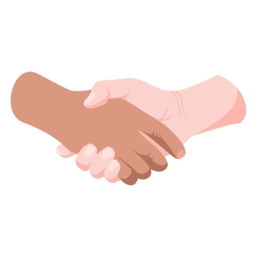 Semi flat handshake PNG Design