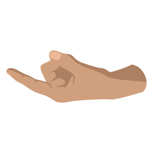 Pointing with index finger semi flat hand sign PNG Design