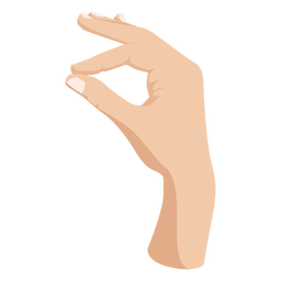Joining thumb and index fingers hand sign semi flat PNG Design Transparent PNG