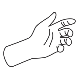 Hand reaching out line art Transparent PNG