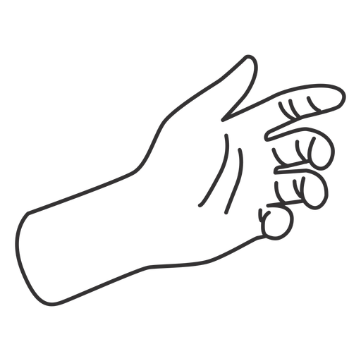 Hand reaching out line art PNG Design