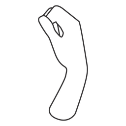 Geste Strichzeichnung Der Geschlossenen Hand PNG- Und SVG-Design Für T ...