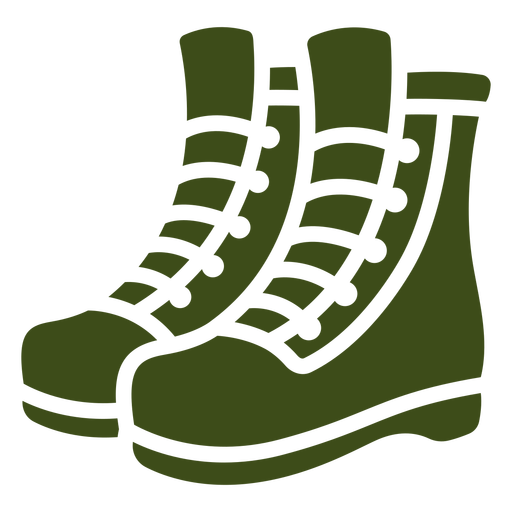 Soldier combat boot pair PNG Design