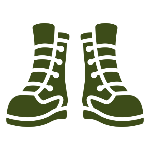 Simple pair of boots silhouette PNG Design