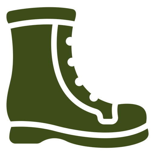 Soldier combat boot side-view PNG Design