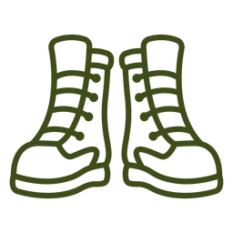 Simple pair of boots stroke