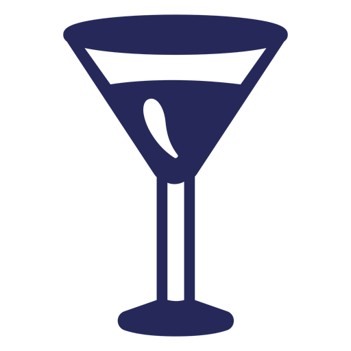 Gef?lltes Strich einfaches Cocktailglas PNG-Design