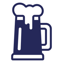 Filled stroke simple mug of beer PNG Design Transparent PNG
