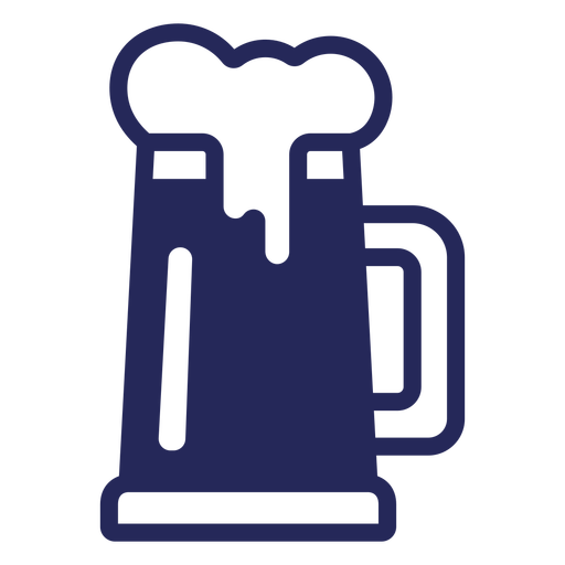 Filled stroke simple mug of beer PNG Design