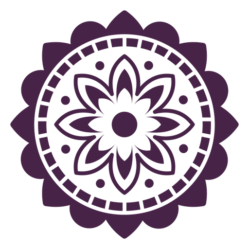 Mandala de decoração floral Desenho PNG