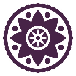 Mandala star-shaped design Transparent PNG