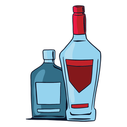 Flaschen für alkoholische Getränke PNG-Design