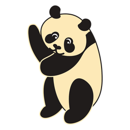 Design PNG E SVG De Traço De Urso Panda Fofo Para Camisetas