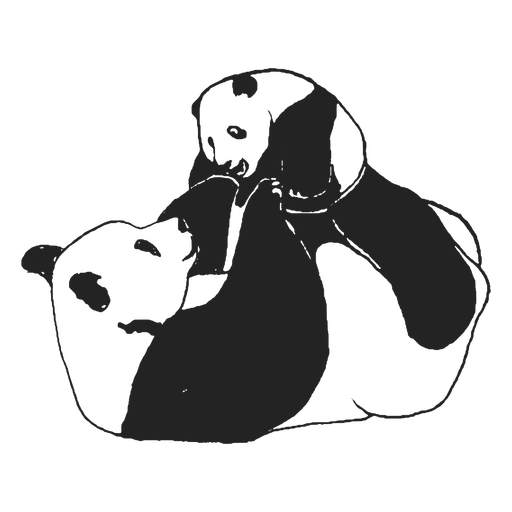 Design PNG E SVG De Curso De Animal Andando Panda Para Camisetas