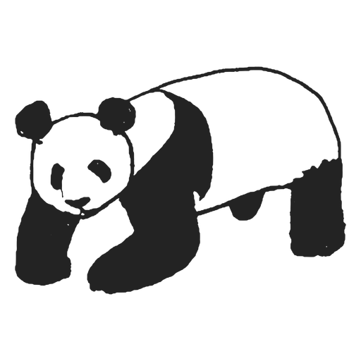 Design PNG E SVG De Urso De Panda Fofo Acariciando As Costas Para Camisetas