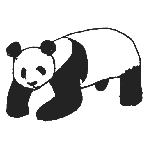 Panda tragen niedlichen Entwurf PNG-Design