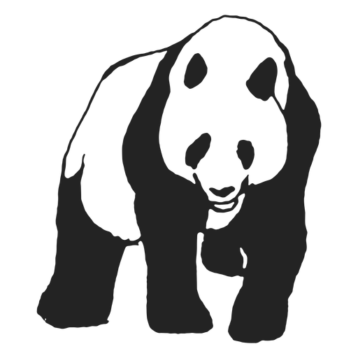 Pandabär läuft PNG-Design