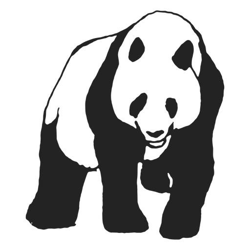 Design PNG E SVG De Traço De Urso Panda Fofo Para Camisetas