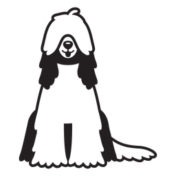 Dog hairy cute PNG Design