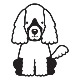 Cachorro poodle fofo Desenho PNG