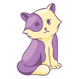 Dibujos animados de gatito adorable Diseño PNG
