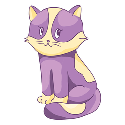 Kitten cartoon character adorable