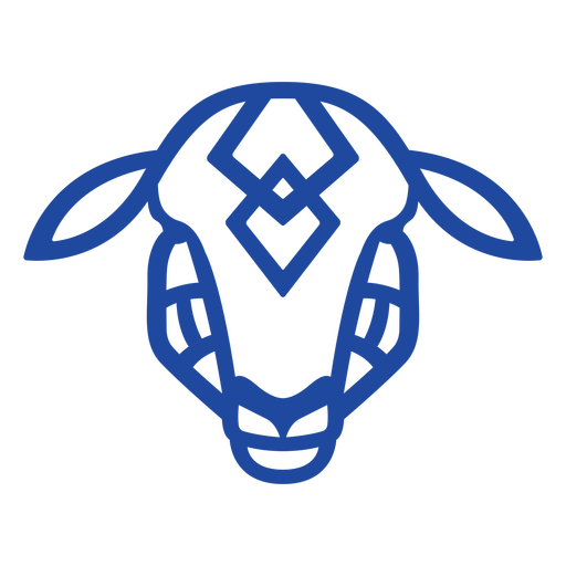 Blauer Strich der keltischen Tiere - 2 PNG-Design