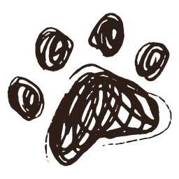 Hundepfote Hand Gezeichnet PNG- Und SVG-Design Für T-Shirts