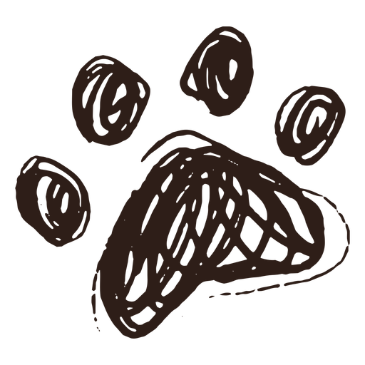 Hundepfote Hand gezeichnet PNG-Design