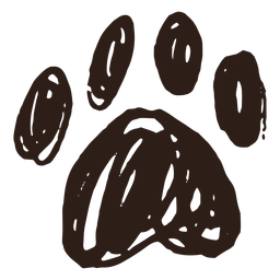 Pfotenhand einfach gezeichnet PNG-Design