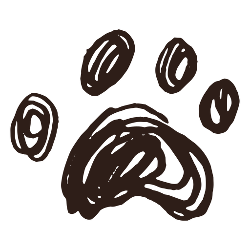 Doodle paw hand drawn