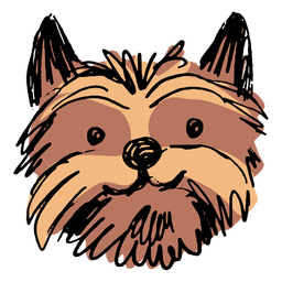 Yorkshire Terrier Hundekopf Hand gezeichnet PNG-Design