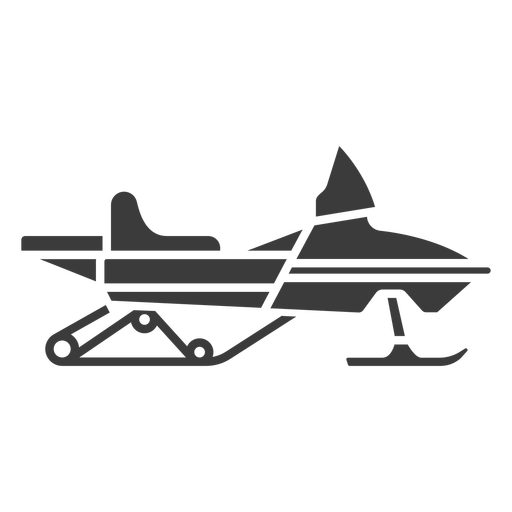 Side snowmobile silhouette PNG Design