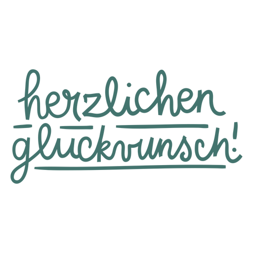 Herzlichen glückwunsch script text badge  PNG Design