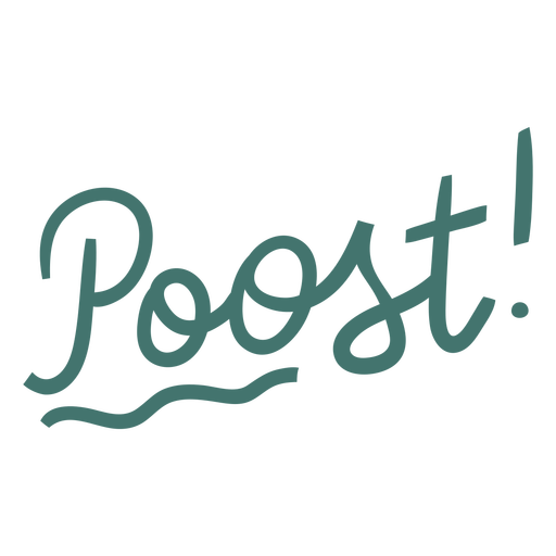 Poost! hand written badge  PNG Design