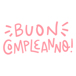 Buon compleanno hand written badge PNG Design