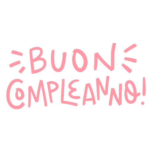 Buon compleanno hand written badge PNG Design