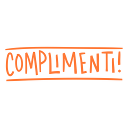 Complimenti hand written badge PNG Design Transparent PNG