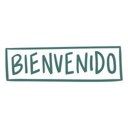Vector bienvenida caligrafia tradução espanhola da frase de boas
