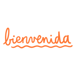 Bem-vinda, garota, letras em espanhol Desenho PNG
