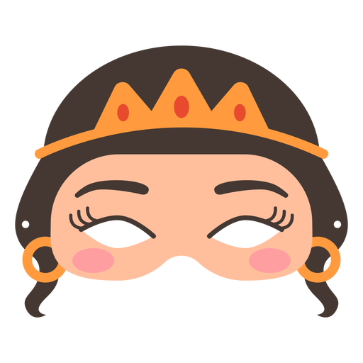 Queen tiara mask PNG Design